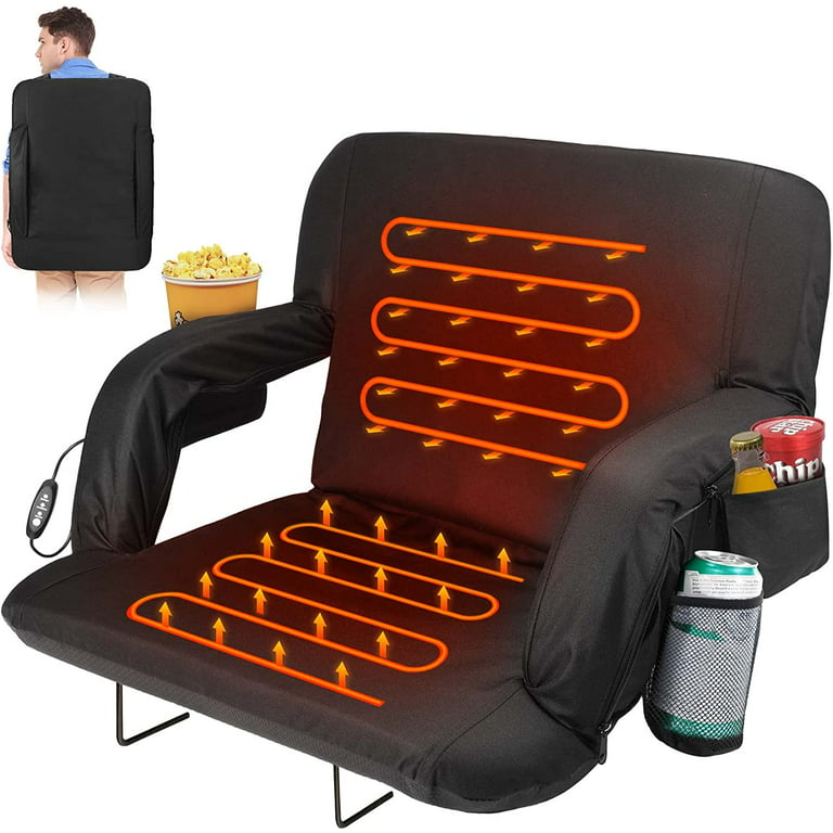 Foldable Heated Seat Cushion, USB Powered Heating Seat Pad, Heated Stadium  Seat, 3 Levels of Temperature Adjustment, Folding Heated Seat Cushion for