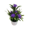 thumbnail image 2 of Fake Flower Bouquet Artificial Plant Flower Exquisite Artificial Flower Potted Plant Bonsai Wedding Party Garden Home Decor For Home,Purple Household Imitation, 2 of 9