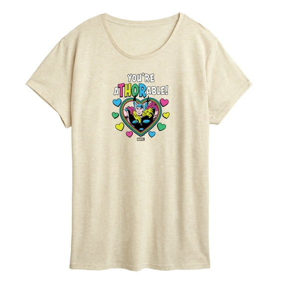 Marvel Thor - Valentine You're Athorable - Women's Short Sleeve Graphic T-Shirt
