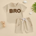 thumbnail image 2 of Mnyotv Short Sleeve Crewneck Tops and Shorts with Pockets for Toddler Boys Summer Clothes Matching Sets Size 6-12 Months, 2 of 6