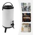 thumbnail image 5 of Stainless Steel Insulated Beverage Dispenser 3.17gal, Hot Drink Dispenser with Spout, 8L Cold and Hot Drink Dispenser for Parties, White, 5 of 14