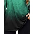thumbnail image 4 of DYMADE Women Plus Size Loose Long Sleeve Gradient T-shirt Crew Neck Pullover Top, 4 of 4