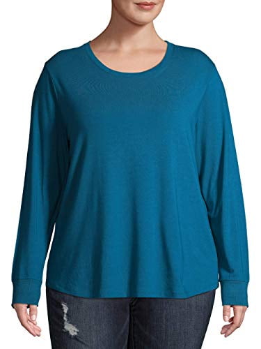 turquoise long sleeve top