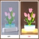 thumbnail image 5 of Luz nocturna en forma de tulipán | Pequeña lámpara de ambiente para interiores | Adorno decorativo de mesa | Hogar, dormitorio, sala de estar, uso de estudio | Funciona con pilas | Idea de regalo, 5 of 5