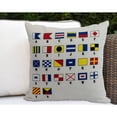 thumbnail image 2 of Simply Daisy, 16" x 16" Multi Smaller Letters, Geometric Print Outdoor Pillow, Red, 2 of 2