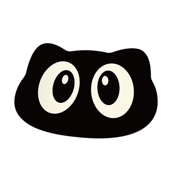 Hearth & Gear Super Absorbent Bathroom Mat Quick Drying Bathroom Mat Super Absorbent Living Room Floor Mat Rubber Bottom Easy To Clean Bathroom Carpet Black Cartoon Face Kitchen D Loose Knit Blanket
