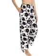 thumbnail image 3 of Cauagu Daisies Flowers Pajama Pants for Women Loose Fit Wide Leg Trouser Pants Casual Elastic Waist Drawstring Lounge Pants, 3 of 6