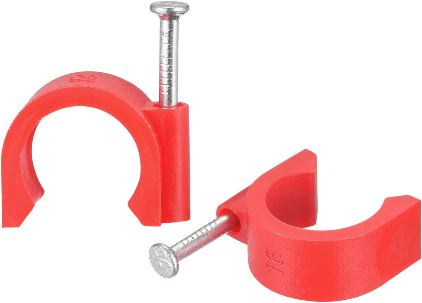 Nail in Cable Clips, 80pcs 16mm PVC Circle Cable Clips with Carbon