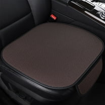 Bxaolu Car Seat Cushion, Driver Cushion with Non-Slip Bottom & Storage Pouch, Car Seat Pad Works with Vehicles and Office Chair or Home (19" x 19" - Coffee)