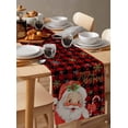 thumbnail image 3 of Table Runners 36 Inches Long Dress Scarves, Red Plaid Christmas Farmhouse Kitchen/Dining Table Runner, Short Coffee Tablerunners, Santa Xmas Snowflake Farmhouse 13x36 Inch, 3 of 7