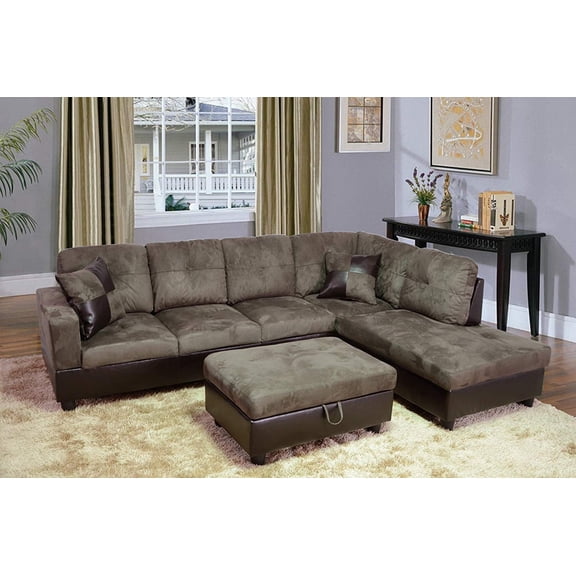 PonLiving Furniture Manter 104" Sectional with Ottoman PonLiving Manter 104" Sectional with Ottoman