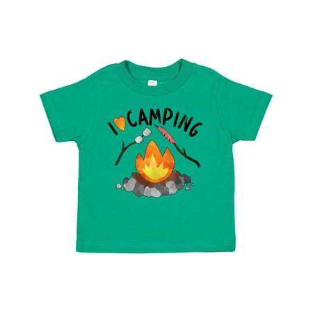 

Inktastic I Love Camping- Campfire Hot Dog Marshmallows Gift Toddler Boy or Toddler Girl T-Shirt
