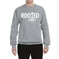 thumbnail image 2 of Wild Bobby Rooted in Christ Inspirational/Christian Unisex Crewneck Graphic Sweatshirt, Heather Grey, X-Large, 2 of 5
