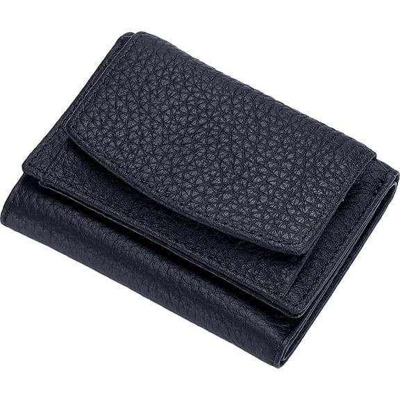 Unisex RFID Blocking Mini Wallet with Coin Pouch, Anti-Credit Card Fraud Organizer Pocket, Foldable Slim Compact Card Holder (White)