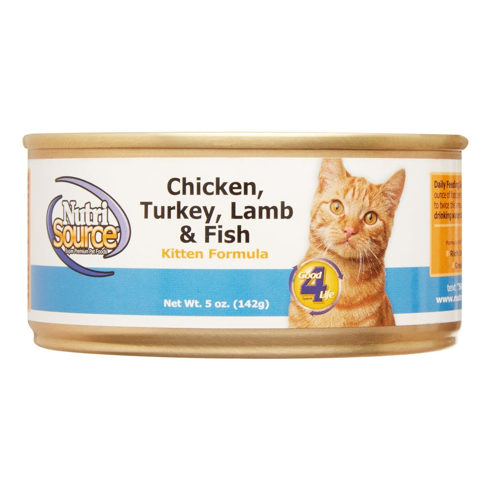 NutriSource Chicken, Turkey, Lamb & Fish Kitten Formula Wet Cat Food, 5