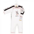 thumbnail image 2 of Hudson Baby Infant Girl Cotton Coveralls, Bonjour, 3-6 Months, 2 of 5