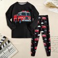 thumbnail image 2 of TOWED22 Infant Toddler Baby Boy Outfits 2pcs Long Sleeve Tee Casual Drawstring Joggers Pants Cartoon Print Clothes Clothing Set(Watermelon Red,6-7 Y), 2 of 8