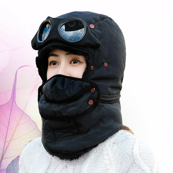 HONMEET Unisex Black Ski Cap for Cycling Outdoor Sports Warmth Winter Hat Lightweight and Comfortable