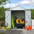 thumbnail image 2 of Sesslife Weather Resistant Durable Steel Metal Shed, White 64.56" x 35.43" x 71.65", 2 of 10