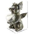 thumbnail image 2 of Estatuillas adorables del dragón del bebé de la resina con la escultura solar del jardín del dragón de la luz, 2 of 8