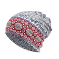thumbnail image 1 of Tuque Décontractée Style Bohème Matériau Durable; Hijab Musulman Turban Extensible Mode Bonnets de Protection des Oreilles Accessoires de Coiffure Bonnet Gris Rouge, 1 of 6