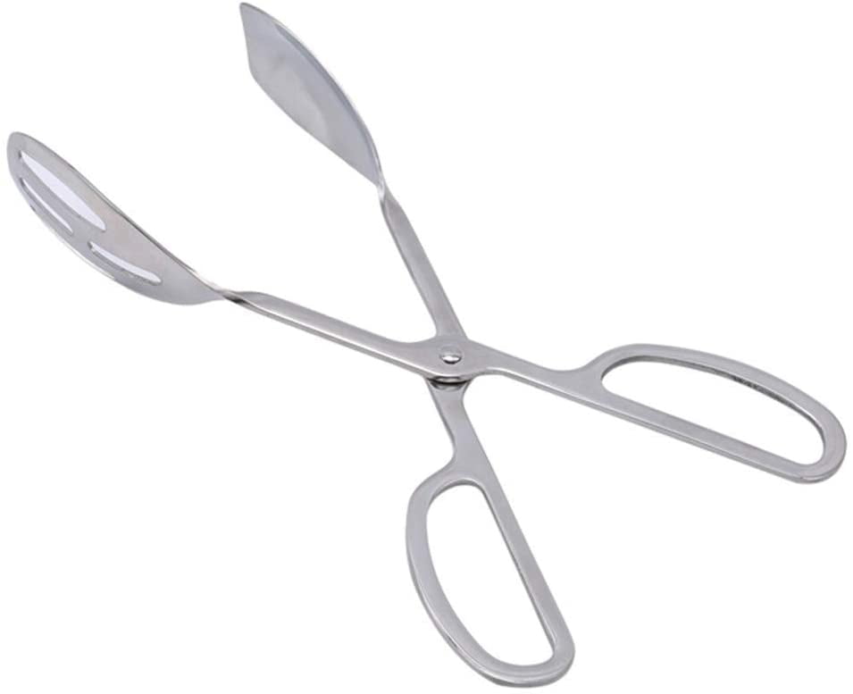 RENNICOCO Metal Salad Tongs Buffet Party Catering Serving Tongs Salad Tongs Cake Clip Bread Clip 