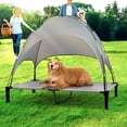 thumbnail image 5 of Niubya Cooling Elevated Dog Bed, Portable Raised Pet Cot with Removable Canopy and Washable Mesh, Extra Large, Grey, 5 of 8