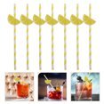 thumbnail image 4 of 30 pajitas de papel con forma de limón de Hawái para fiestas, suministros para beber, 4 of 8