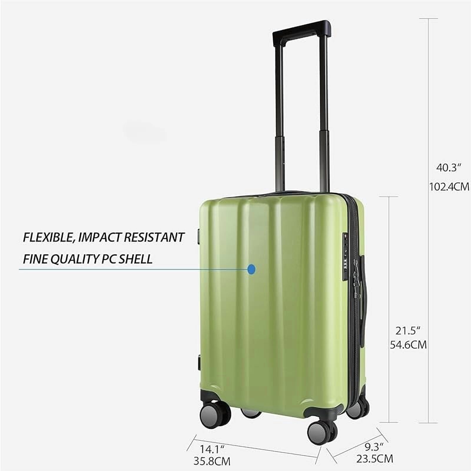 Hardside Expandable Carry On Luggage with Spinner Wheels & Built-in TSA Lock, Durable Suitcase Rolling Luggage with USB Port, Carry-On 20-Inch