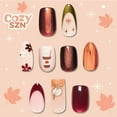 thumbnail image 5 of Salon Perfect Halloween Fall Artificial Fake Press On Nails, 386 Magnetic Red, Medium Almond, File, Glue and Prep Pad Included, 30 Nails, 5 of 7