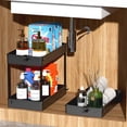 thumbnail image 3 of SOYO 3 Tier Rolling Storage Cart, Utility Cart Mobile Slide Out Organizer, Bathroom Standing Rack Shelving Unit Organizer for Kitchen, Bathroom, Laundry Room, Black, 3 of 8