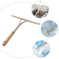 thumbnail image 3 of ELAYARD 12.5 Inch Khaki Stainless Steel Window Squeegee with Wooden Handle for Bathroom, Kitchen, Balcony Cleaning, 3 of 8