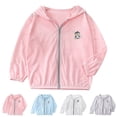 thumbnail image 4 of EnJoCho Toddler Summer Boys Girls Long Sleeve Sun Proof 𝖴𝖵 Protectio𝗇 Breathable Lightweight Windbreaker Coat Jacket Solid Color Outerwear Cover Up 𝖴𝖯𝖥, 4 of 4