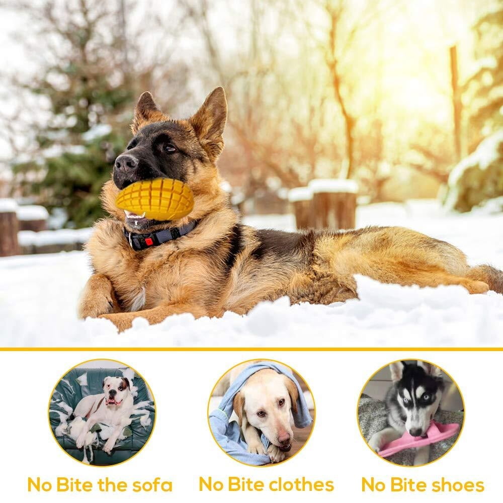 Upgrade Mango Dumbbells Dog Chew Toys for Aggressive Chewers Large Dogs, Indestructible Tough Dog Toys Interactive Durable with Mango Scent, Dental Clean Highly Bite Resistant
