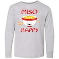 thumbnail image 3 of Inktastic Kawaii Miso Happy Long Sleeve Youth T-Shirt, 3 of 5