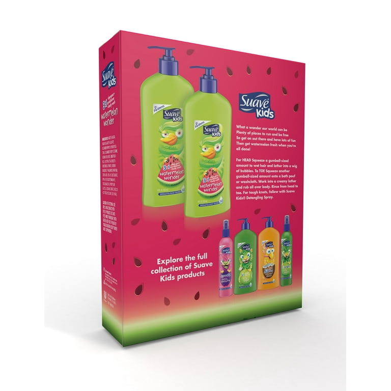 Suave Kids Wacky Melon 3-in-1 Shampoo/Conditioner/Body Wash, 18 oz