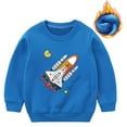 thumbnail image 3 of Tiijoy Little Boys Graphic Sweatshirt Rocket Print Crew Neck Pullover, Sizes 6-7, 3 of 5