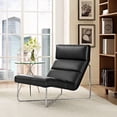 thumbnail image 4 of LexMod Reach Upholstered Vinyl Lounge Chair-Color:White, 4 of 5