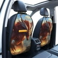 thumbnail image 3 of Naloa Ferocious Dragon Fury 2Pcs Anti-Kick Back Seat Cover Kick Mat, Car Seat Protector with 3 Storage Pockets, 3 of 8