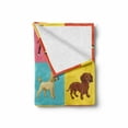 thumbnail image 2 of Dogs Soft Flannel Fleece Throw Blanket, Colorful Checkered Pattern Different Breeds Animal Pet Lover Themed Print, Cozy Plush for Indoor and Outdoor Use, 60" x 80", Multicolor, by Ambesonne, 2 of 6