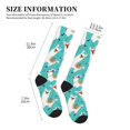 thumbnail image 2 of Lsque Cartoon Llamas Pattern Sport Compression Socks for Men & Women 15-20 mmHg Knee High Nurse Pregnant Running Medical and Travel Athletic, 2 of 6