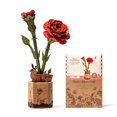 thumbnail image 1 of Kit de manualidades ROBOTIME, rompecabezas de flores 3D con forma de clavel rojo para adultos, 1 of 8