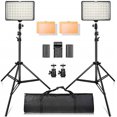 thumbnail image 1 of SAMTIAN LED Video Light Kit with 79''Adjustable Light Stand, 2-Pack Dimmable Photography Lighting with Carrying Bag, Batteries, New Led Light Panel for Product Portrait Video Shooting YouTube Facebook, 1 of 2