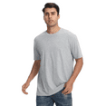 thumbnail image 4 of Zfeel Short Sleeve Super-Soft Blank T-Shirt for Men, Ideal for DTG, Heat Transfers & Embroidery, Athletic Heather, 2XL, 4 of 5