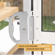 Hakuna Pets Small White Glass Sliding Door Patio Pet Door, With Lockable Flap, Suitable for Most Sliding Doors