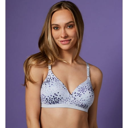 

Women s Warner s 1269 Cloud 9 Wire Free Contour Bra (Artic Ice Petals 40B)