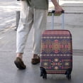 thumbnail image 3 of Purple Boho Tribal Floral and Mandalas Pattern Luggage Cover Fashion Suitcase Cover Baggage Covers Fit 25-28 Inch Luggage (Go Travel), 3 of 5