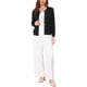 thumbnail image 2 of Suéter abierto Inspire Chic para mujer, sin cuello, con botones, estilo casual de negocios, cárdigan de punto grueso, talla XS, negro, 2 of 6