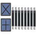 thumbnail image 1 of Fundas de cojín de sofá con correas ajustables Yoovat, negras, 1 of 7