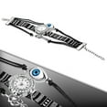 thumbnail image 2 of Fashion Alloy Black White Love Heart Evil Eye Wrist Watch, 8.5", 2 of 3